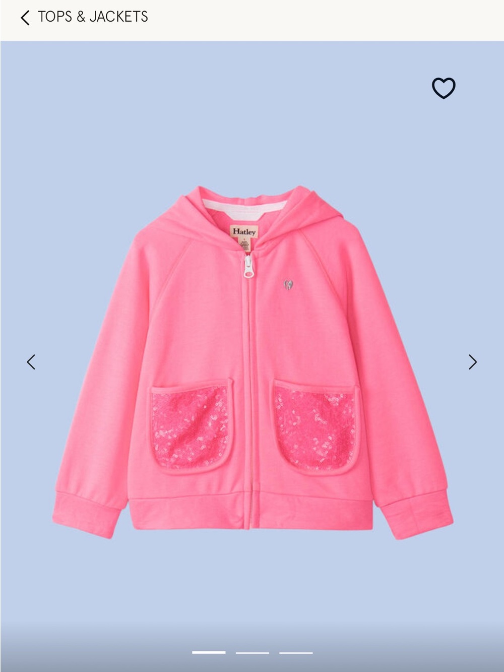 Hatley Neon Pink Raglan Sequin Pocket Zip Hoodie for Kids
